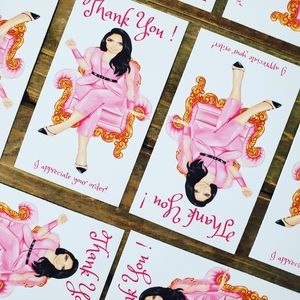 Thank You Cards 50 Girl Boss Shopaholic Poshaholic